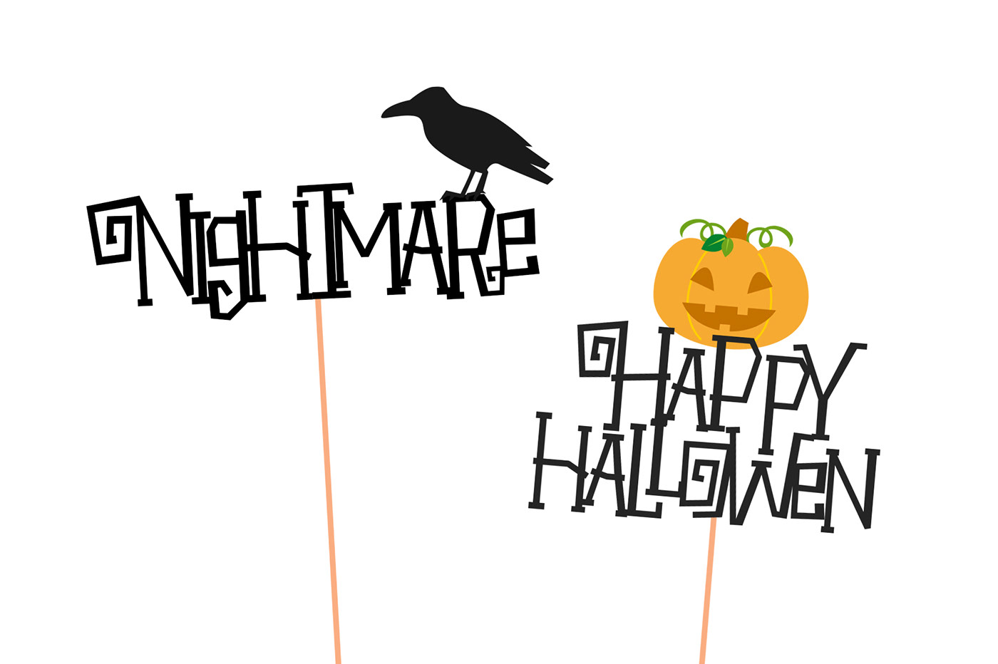 Beispiel einer Halloween Attack Regular-Schriftart